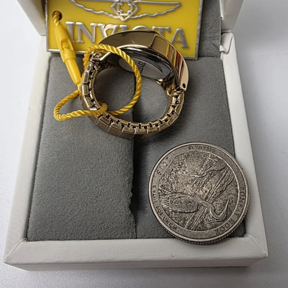 NEW Invicta Mini Angel Women's Ring Watch - 18.5mm, Gold‎ (49574) #0568